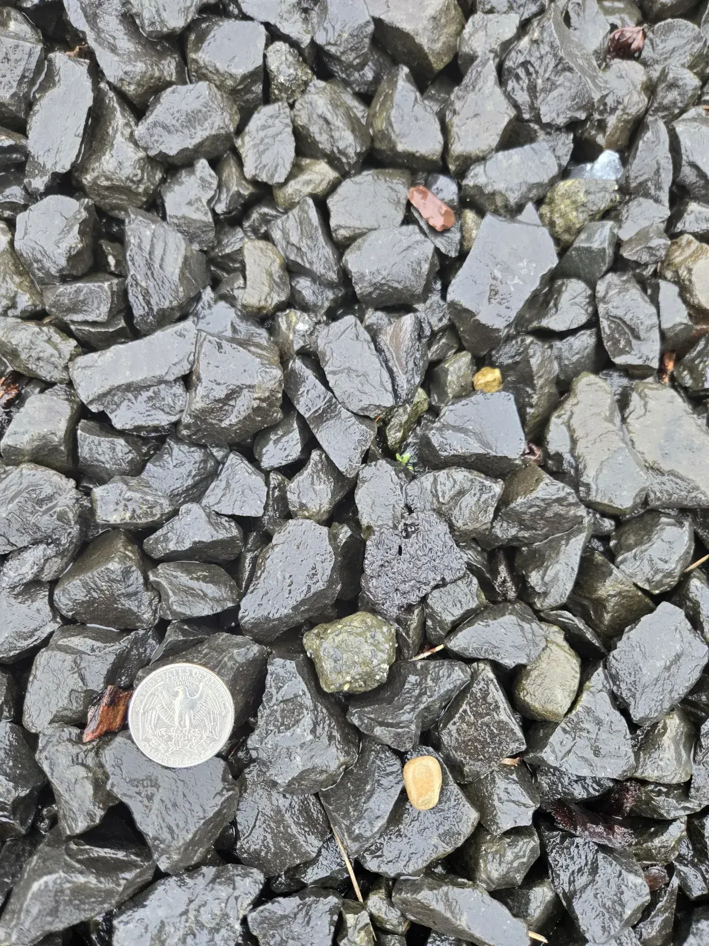 Crushed Black Rock landscape material