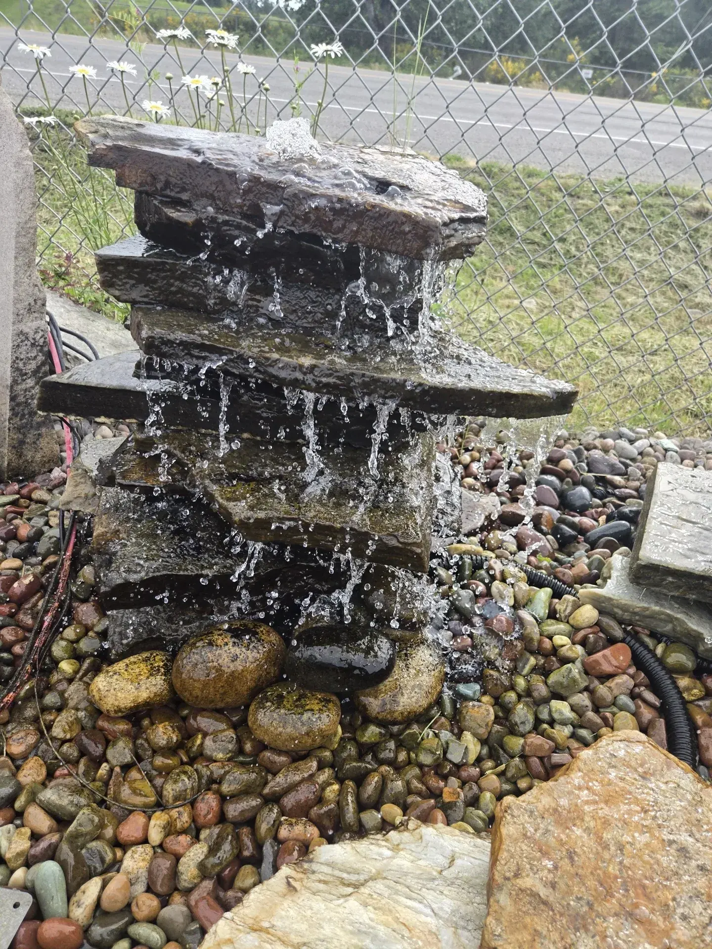 Flagstone Stacker Water Feature landscape material