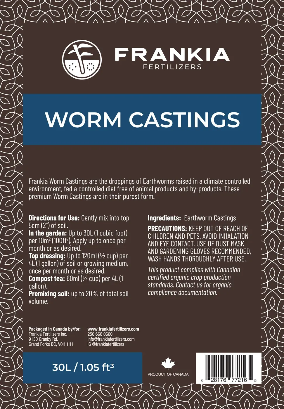 Frankia Premium Worm Castings landscape material