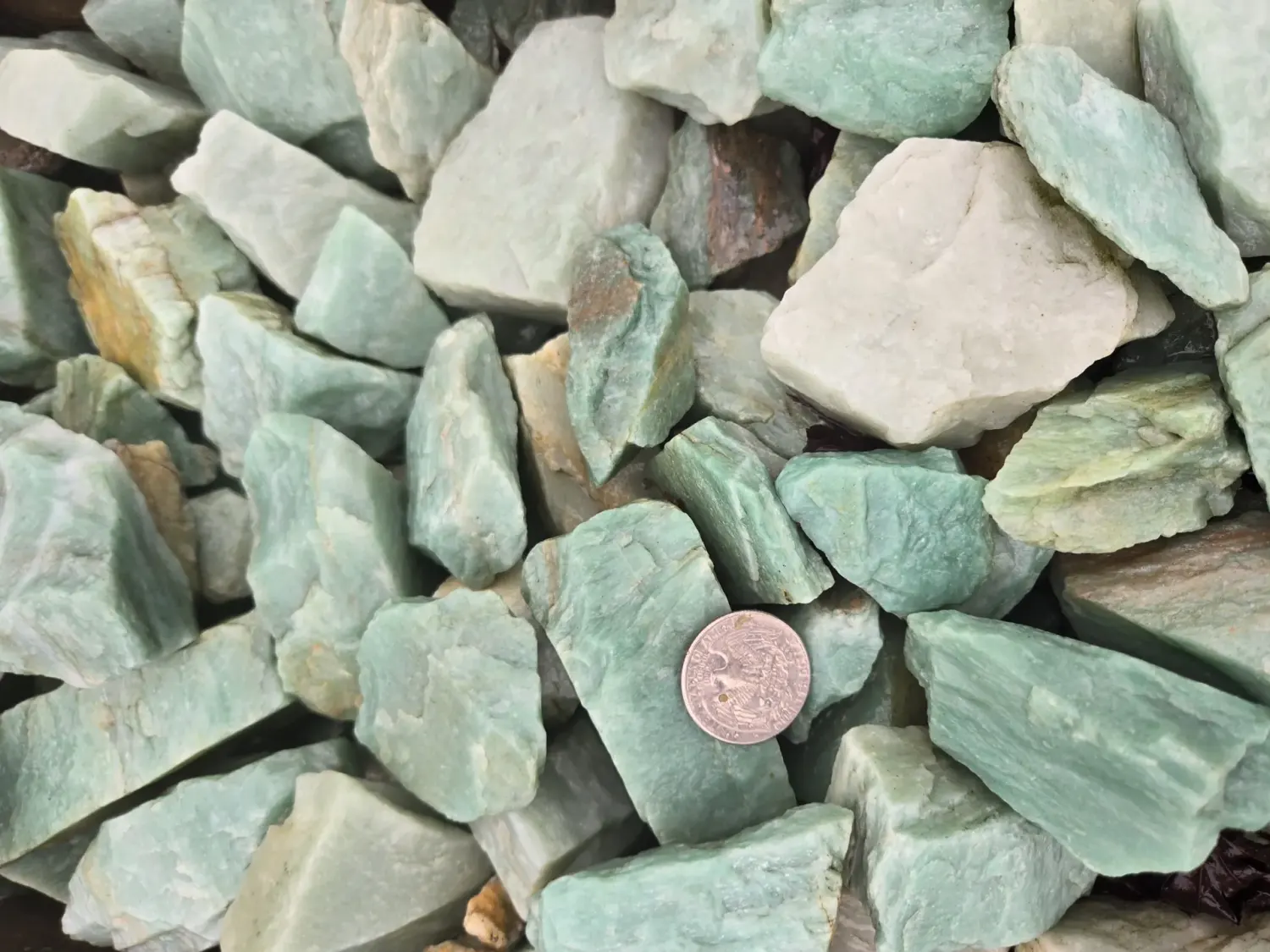 Turquoise Rock Boulders landscape material